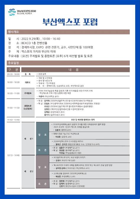 2030엑스포 유치전략 모색부산엑스포 포럼 개최 연합뉴스