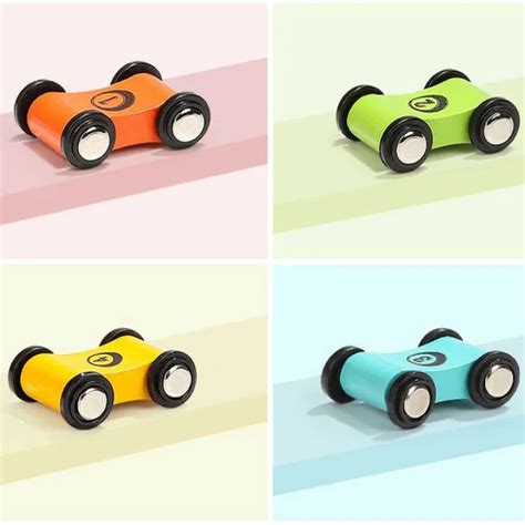 Wooden Toys Race Car Track Car Run Small Educational Slide Car Toys