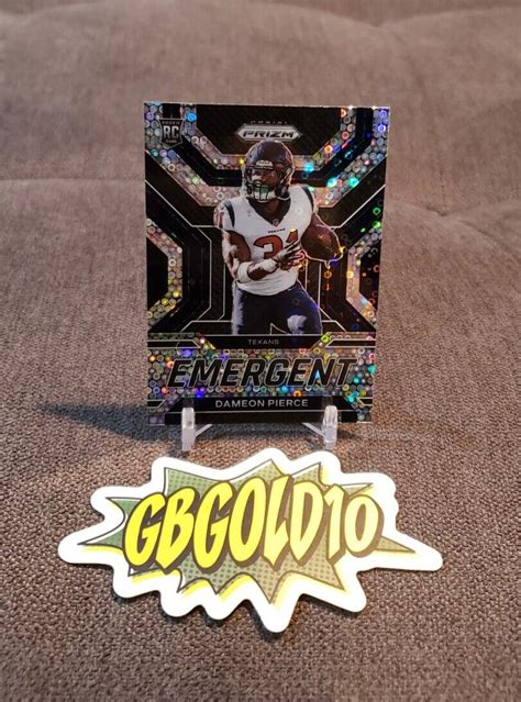 2022 Panini Prizm Emergent No Huddle Prizm E 15 Dameon Pierce RC