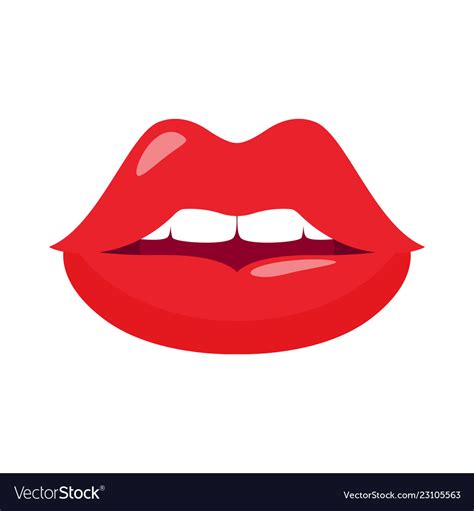 Sexy Red Female Lips Royalty Free Vector Image