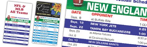 Nfl Sports Magnets 2021 Football Team Schedules