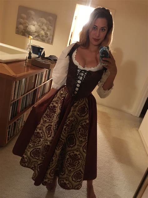 Period Corsets Client Nicole Models Her Renaissance Faire Bodice Made From Her Own Custo