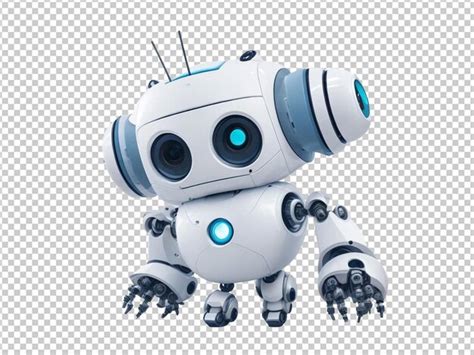 Słodki Mały Robot Z Dużymi Oczami. | plik PSD Premium