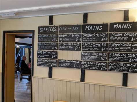 Menu At Wooden Fender Pub Bar Colchester Colchester Rd