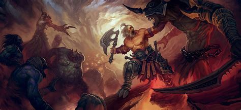 Man Holding Axe Wallpaper Diablo Iii Hd Wallpaper Wallpaper Flare