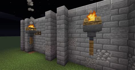 Minecraft Build Inspiration • Giant Wall Torch Design Using Hoppers