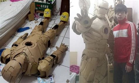 Cardboard Iron Man Suit by the Taiwanese Tony Stark 鍾凱翔 Kai Xiang