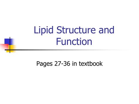 PPT - Lipid Structure and Function PowerPoint Presentation, free ...