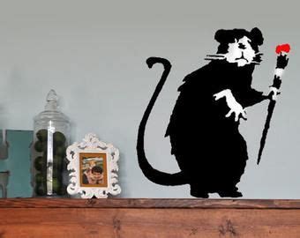 Banksy Parachute Rat Stencil Home Decor Craft Art Paint Walls