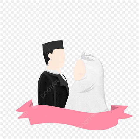 Faceless Muslim White Transparent Faceless Muslim Wedding Couple With