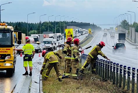 RADZYMIN Kolejny dzień i kolejny wypadek na trasie S8 Tym razem auto