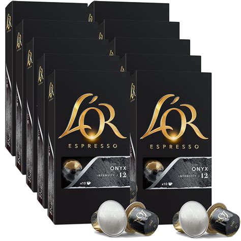 L Or Espresso Capsules 100 Count Espresso Onyx Single Serve Aluminum Coffee