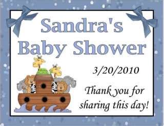 20 NOAHS ARK BABY SHOWER FAVORS WATER BOTTLE LABELS ~ Glossy