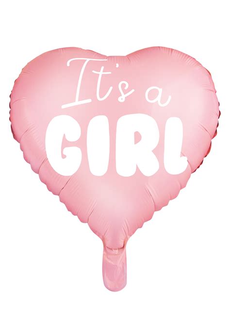 Ballon Baby Shower Coeur Its A Girl En Aluminium Aux Feux De La