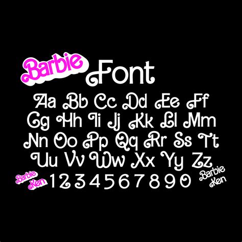 Retro Barbi Font Letters S S Curls Babe Doll Include Inspire