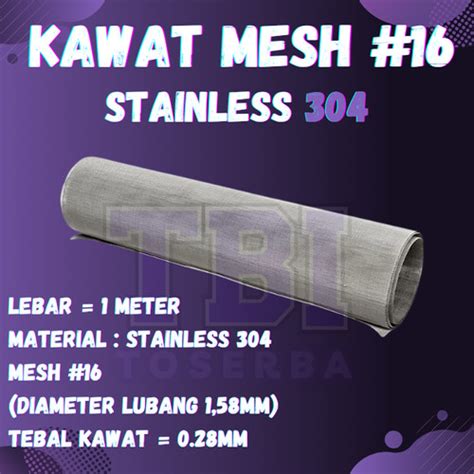 Jual KASA KAWAT NYAMUK WIRE MESH STAINLESS 304 MESH 16 Jakarta Utara