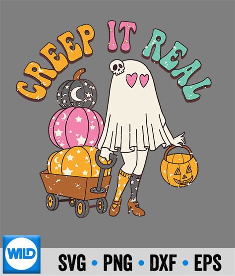 Halloween SVG Groovy Spooky Babe Spooky Vibes Ghost Hippie Halloween Girls SVG Cut File WildSvg