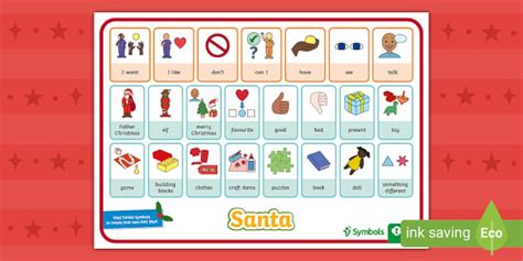 Twinkl Symbols Santa Communication Board Professor Feito