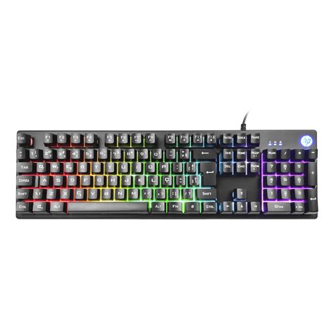 Teclado Gamer Usb Hp K500f Led Preto Membrana RGB Comtek Tecnologia