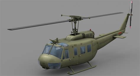 Bell Uh 1d Huey Helicopter 3d Model