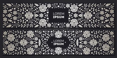 Vector Set Of Luxury Floral Patterns Invitation Cards Banners Merry