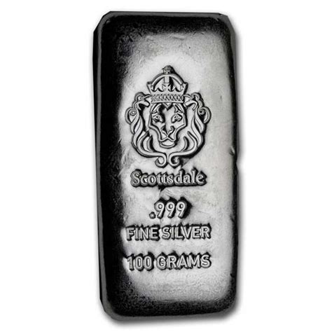 Silver Scottsdale Cast Bar 100 Gram Silver Bullion Malaysia