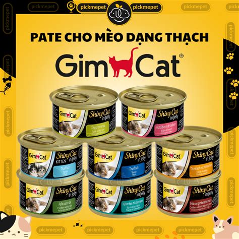 Pate Gimcat Shiny Cat In Jelly Filet Cho Mèo Mọi Lứa Tuổi Lon 70g