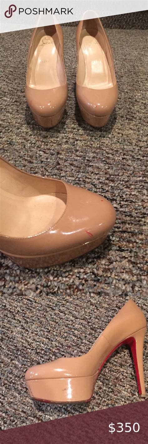 Christian Louboutin Nude Platform Heels