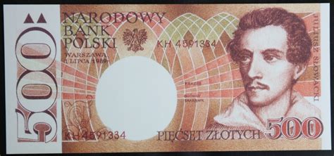 KOPIA PROJ BANKNOTU 500 ZŁOTYCH 1989 A Heidrich 13013283956