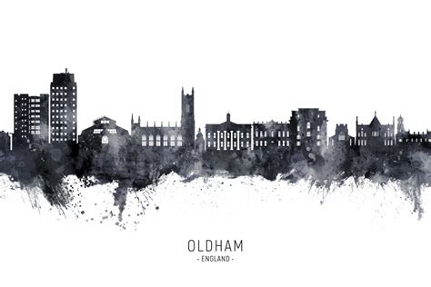 Skyline von Oldham England Michael Tompsett als Kunstdruck oder Gemälde