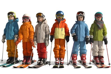 Premium Ai Image Children Skiing Neural Network Generated Art