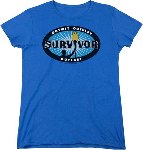 Survivor Womens Blue Burst T Shirt Uk Clothing