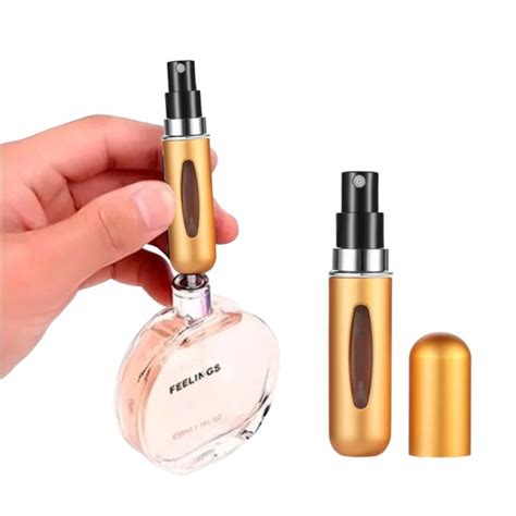 Perfumero Recargable Port Til Atomizador De Perfume Ml Dorado