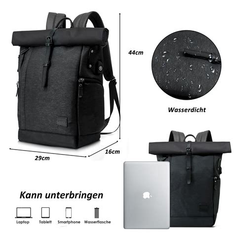 MOFUT RollTop Rucksack Erweiterbarer Herren Damen Arbeitsrucksack Groß