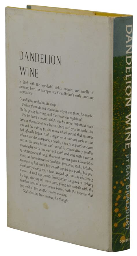 Dandelion Wine Von Bradbury Ray Fine First Edition Burnside