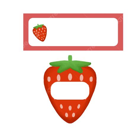 Étiquette Détiquette De Nom De Zone De Texte De Fruit De Fraise