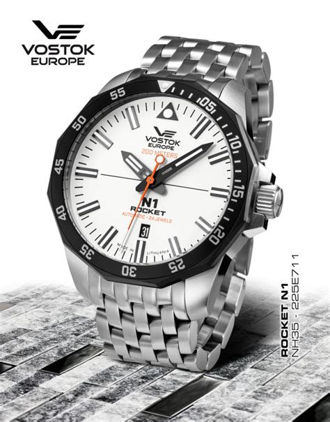 Vostok Europe N1 ROCKET Automatic Line NH35 225E711B Vostokwatches