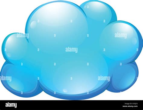 Blue cloud on white illustration Stock Vector Image & Art - Alamy