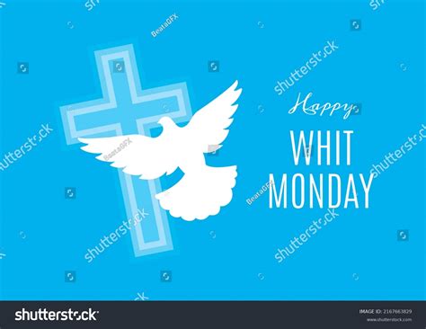 Happy Whit Monday Illustration Holy Spirit Stock Illustration