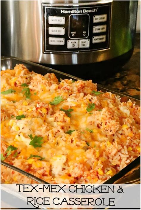 Tex Mex Chicken And Rice Casserole For The Love Of Food