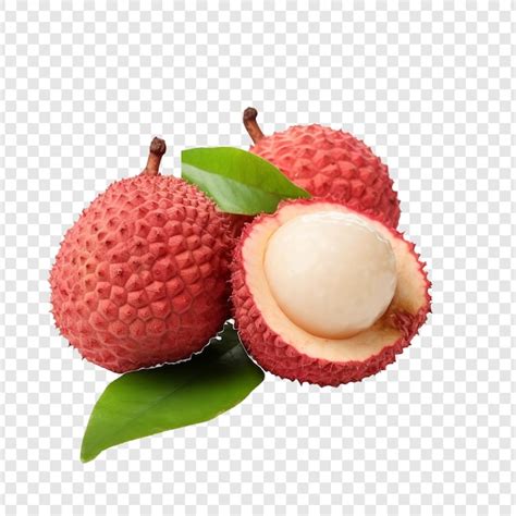 Lychee Isolated On Transparent Background Ai Generated Psd