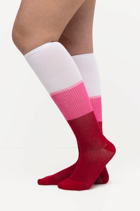 Color Gradient Knee High Compression Socks Stockings Socks