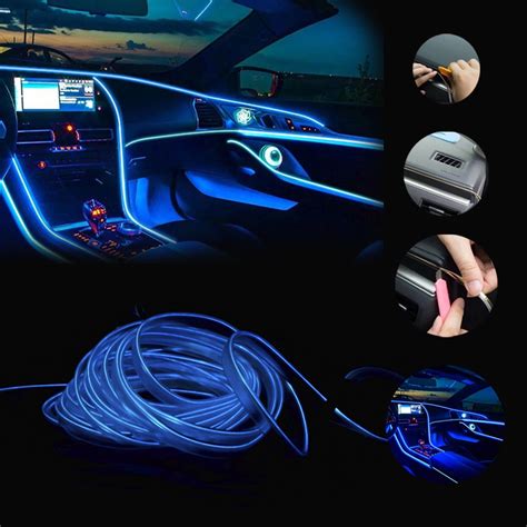 Fita de Led Neon Painel Carro Decoração Automotiva Tunning 12V 5 metros