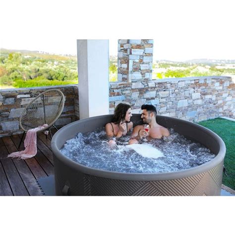 Mspa Frame Series Mono Person Round Inflatable Hot Tub With Uvc Ozone Sanitization And Air