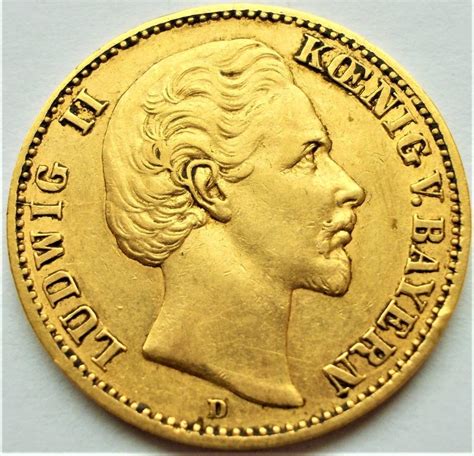 10 Mark 1873 D Ludwig Ii Claudius Gold Coins