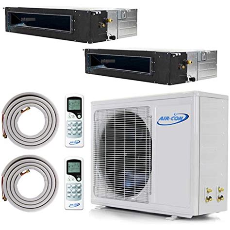 Multi Zone Mini Split Ductless Air Conditioner Dual 2 Zone 12000 18000