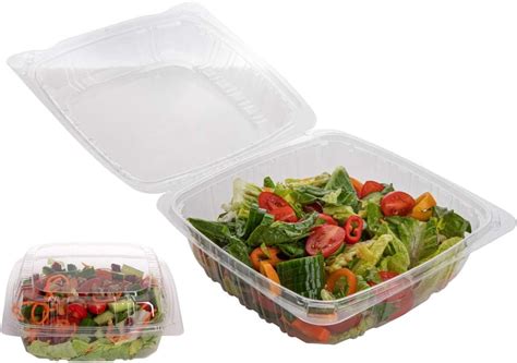 Amazon 100 Pcs Clear Plastic Take Out Containers 7 3x4 7x3 7 Inch