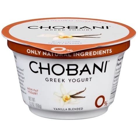 Chobani Vanilla Blended Non Fat Greek Yogurt 53 Ounce