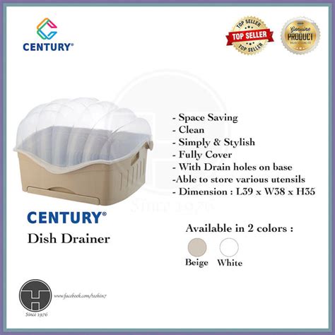 TeoHin CENTURY Dish Drainer With Cover Rack Pinggan 6881 Lazada