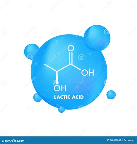 Probiotics Bacteria Vector Design. Icon with Lactic Acid Formula. Stock ...